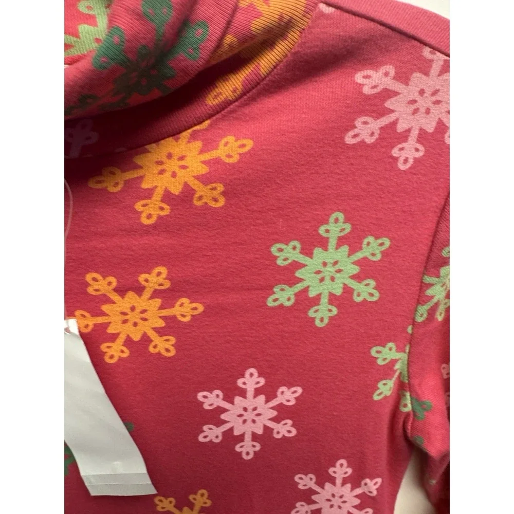 Gymboree Girls Size 12 Pink And Colored Snowflake‎ Turtleneck Dress